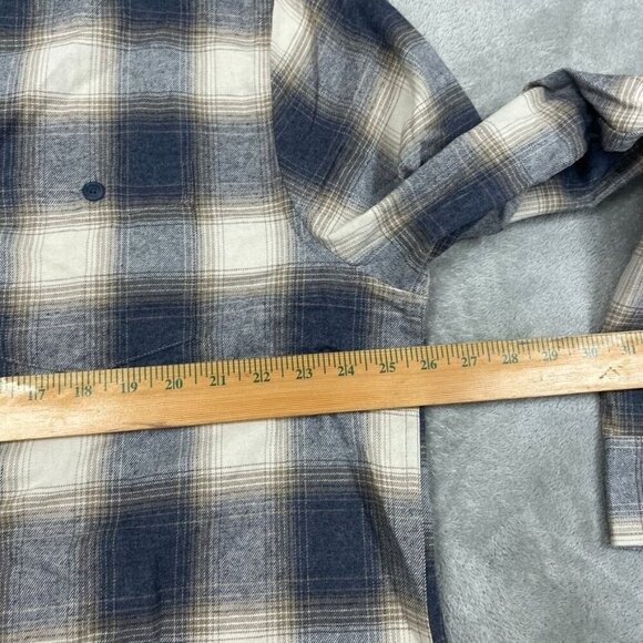 Weatherproof Vintage Plaid Button-Up Shirt XXL Blue/White a0980 - Picture 5 of 8